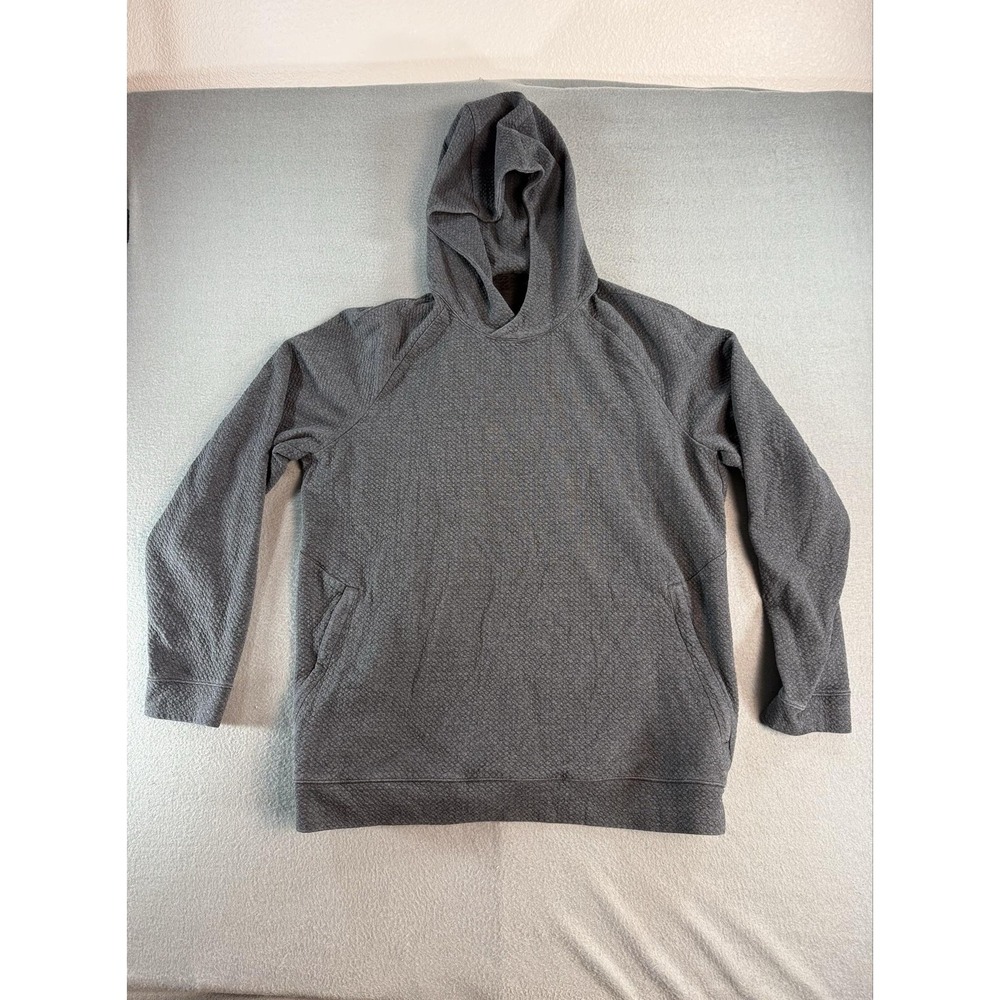 Lululemon Hoodie Mens XL Gray Textured Pullover Kangaroo Pocket LM3E0ZS.02